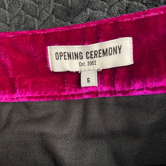 Opening Ceremony Velvet Fuchsia Skirt - Picture 2 of 5